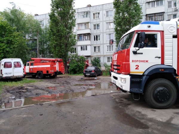 Замусоренный подвал загорелся в воронежской пятиэтажке
