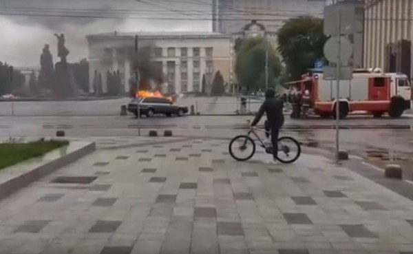 В Воронеже у администрации области сгорела &laquo;Ауди&raquo;