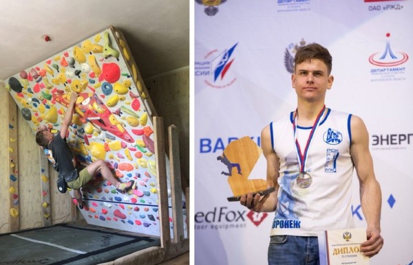 Скалодром в квартире построил воронежский скалолаз во время самоизоляции