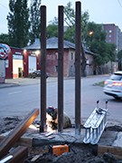 В Воронеже завершаются работы по установке указателя &laquo;Песчаный лог&raquo;