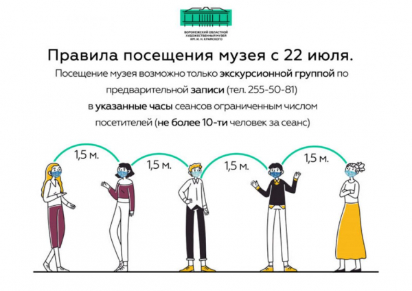 В маске и по записи. Как заработают воронежские музеи
