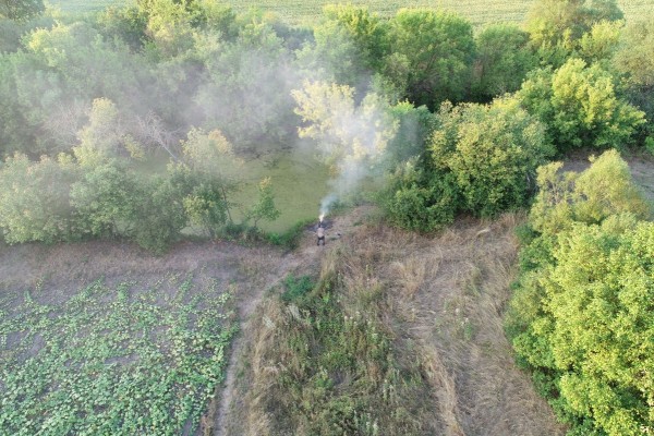 В Воронежской области дрон МЧС &laquo;поймал&raquo; разжигателя костра