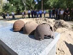 В Воронеже в день 75-летия окончания Второй мировой войны перезахоронили останки 45 красноармейцев