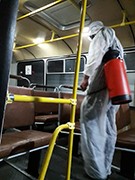 В Воронеже продолжается дезинфекция общественного транспорта