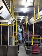 В Воронеже продолжается дезинфекция общественного транспорта