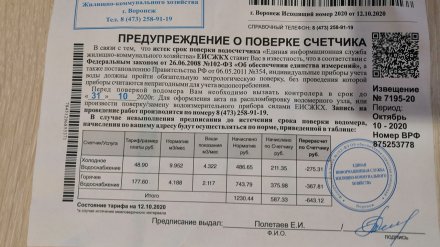 Почтовые ящики воронежцев вновь забили ложными извещениями о поверке счётчиков