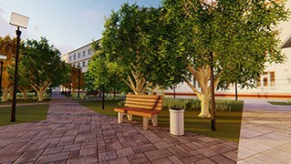 В Ленинском районе продолжается благоустройство бульвара Ворошилова