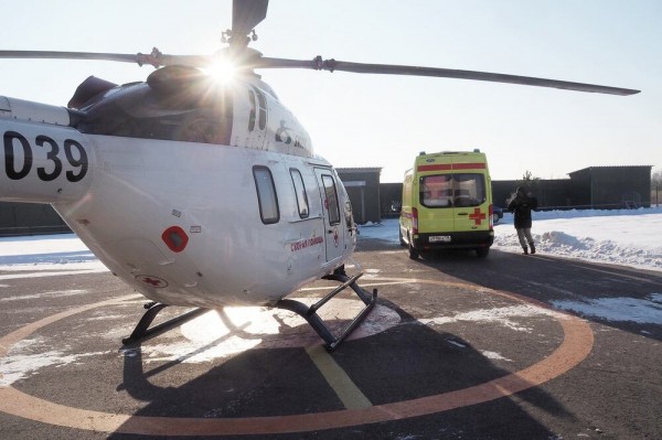 В Воронеж санитарный вертолет впервые доставил пациента с коронавирусом