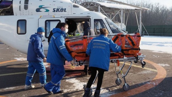 В Воронеж санитарный вертолет впервые доставил пациента с коронавирусом