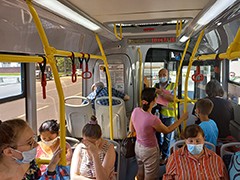 Воронежцам в ходе очередного рейда напомнили о необходимости ношения масок в общественном транспорте