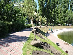 Завершаются работы по реконструкции озера на Минской