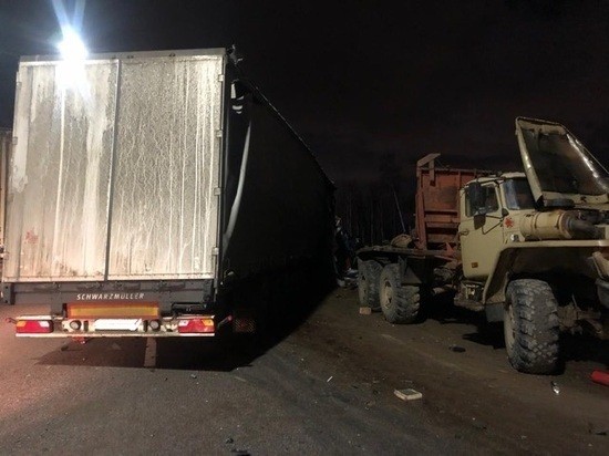 В Воронеже полицейские устанавливают обстоятельства ДТП с участием двух большегрузных автомобилей