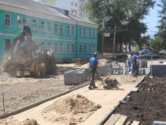 В городе продолжается благоустройство общественных пространств, за которые голосовали воронежцы