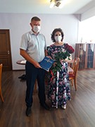 В Коминтерновском районе поздравили с юбилеем заслуженную артистку России Любовь Концову