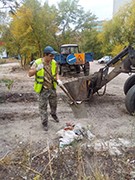 В Воронеже продолжаются работы по благоустройству 