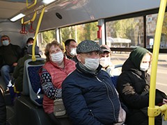 За время рейдов по соблюдению масочного режима в городских автобусах проверено уже почти 15 тысяч единиц подвижного состава