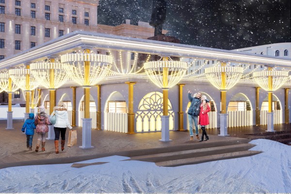 Подрядчика для оформления площади Ленина к Новому году в Воронеже выберут 3 декабря