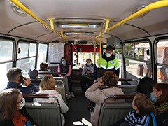 За время рейдов по соблюдению масочного режима в городских автобусах проверено уже почти 15 тысяч единиц подвижного состава