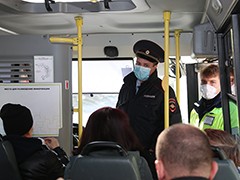 За время рейдов по соблюдению масочного режима в городских автобусах проверено уже почти 15 тысяч единиц подвижного состава