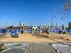 В Железнодорожном районе благоустроили сквер &laquo;Футбольный&raquo;