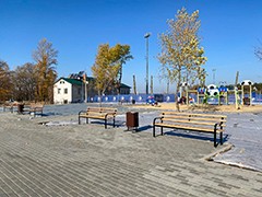 В Железнодорожном районе благоустроили сквер &laquo;Футбольный&raquo;