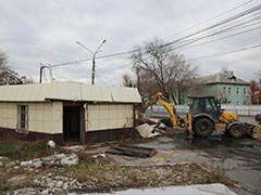 В Воронеже продолжается демонтаж нестационарных торговых объектов 
