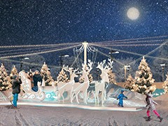 Новогоднюю сказку начали создавать на площади Ленина