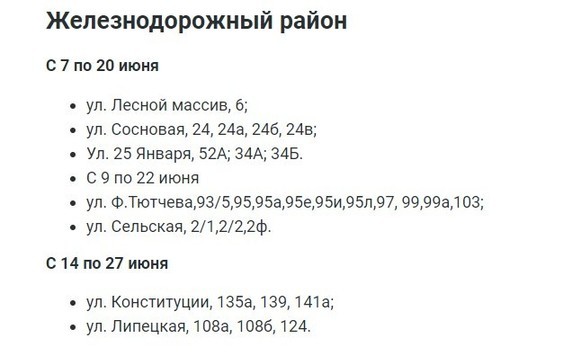 Воронежцам напомнили в каких домах отключат воду с 20 июня по 7 июля