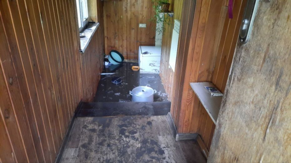 Частный сектор на улице Песчаной в Воронеже затопило после ливня