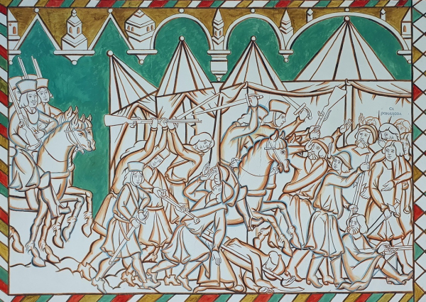 В Воронеже завершили роспись к 350-летию Петра I на ограде дома-музея Никитина