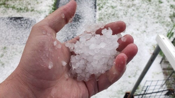 Крупный град выпал в Воронежской области