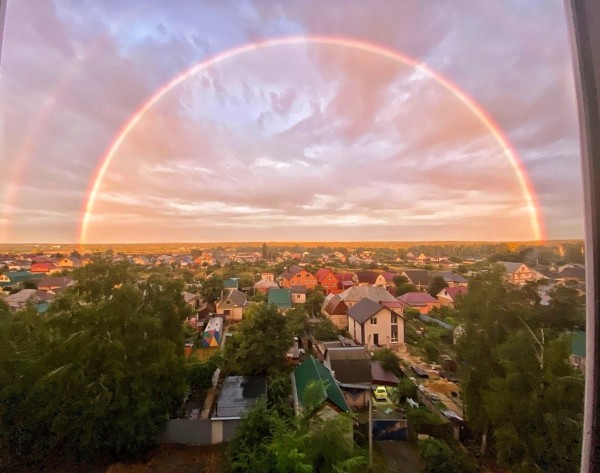 Воронежцев 16 июля восхитило красивейшее из природных чудес &ndash; радуга через весь город