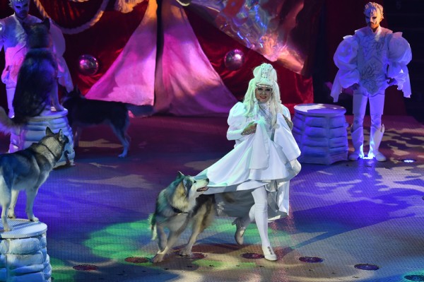 В Воронежском цирке дрессировщик засовывает голову в пасть льву и носит его на руках