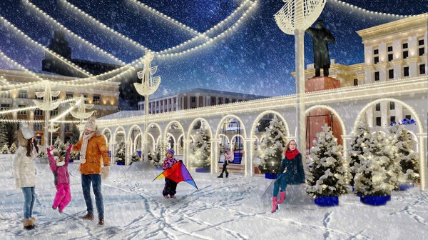В Воронеже новогоднюю площадь Ленина оформят в стиле Петровской эпохи
