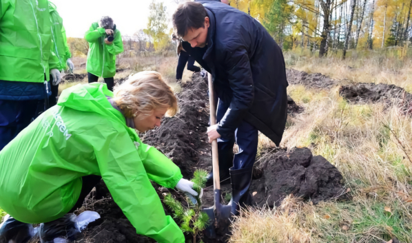 В Орловской области Сбер принял участие в посадке более 12 000 сосен